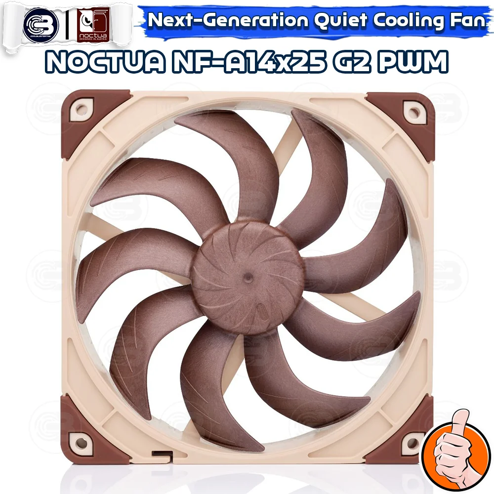[CoolBlasterThai] NOCTUA NF-A14x25 G2 PWM PC Fan Case (size 140 mm.) ประกัน 6 ปี