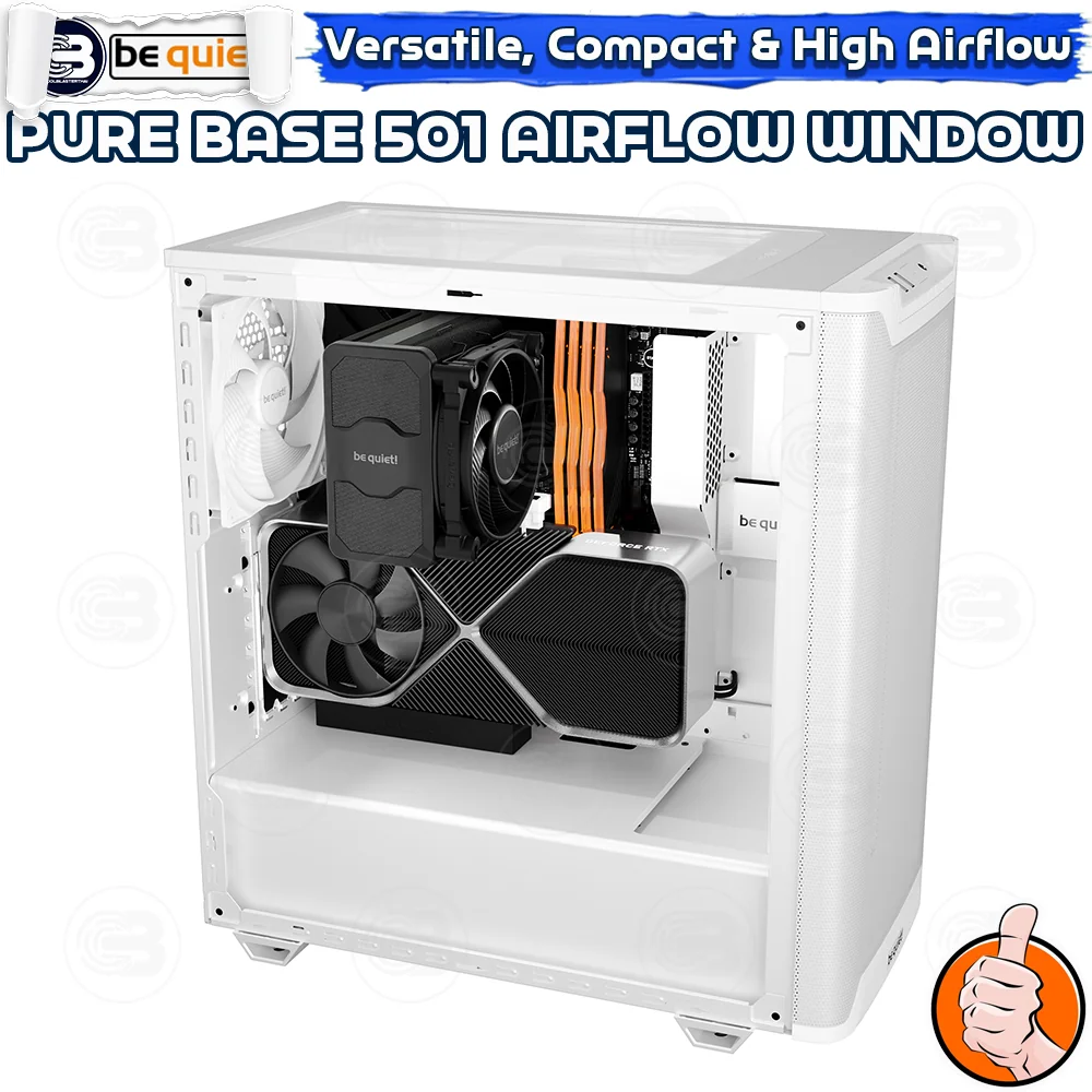 [CoolBlasterThai] Be Quiet PURE BASE 501 Airflow Window White PC Case (BGW75) ประกัน 3 ปี