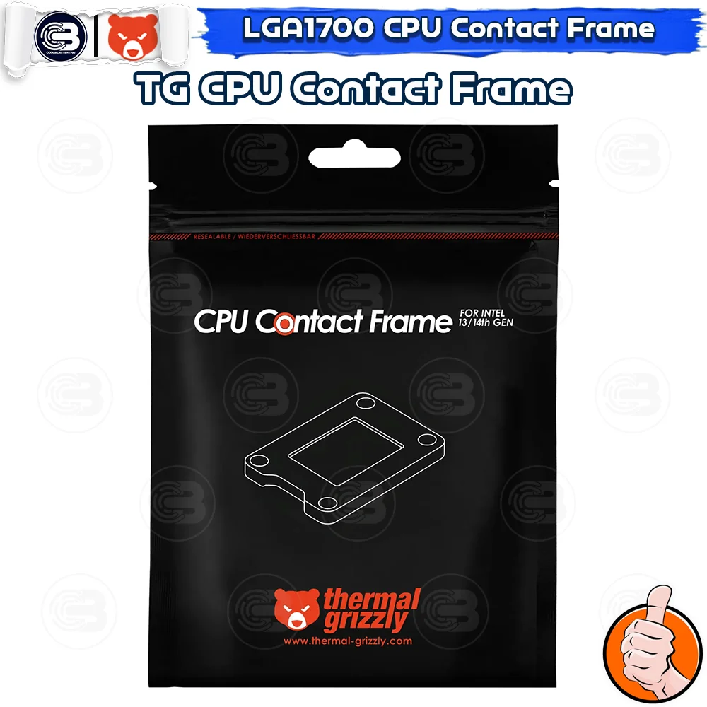 [CoolBlasterThai] THERMAL GRIZZLY INTEL LGA1700 13TH/14TH Generation CPU Contact Frame by der8auer (TG-CF-i13G) (เฟรม)