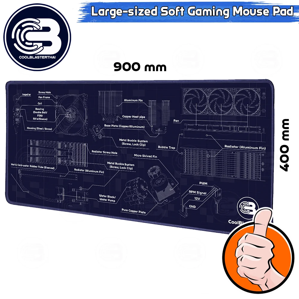 [CoolBlasterThai] Gaming Mouse Pad Extended Edition V1 (900x400mm) (For Retail) (แผ่นรองเมาส์)