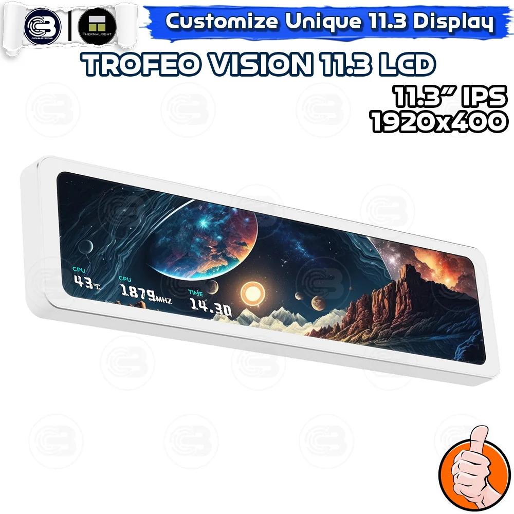 [CoolBlasterThai] Thermalright Trofeo Vision 11.3 IPS LCD 1920×400 WHITE ประกัน 1 ปี (จอแสดงผล)