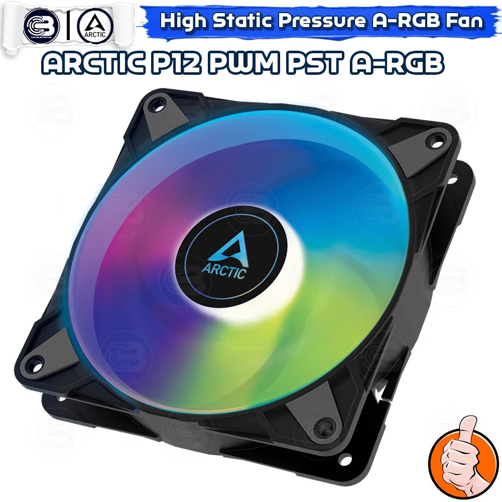 [CoolBlasterThai] ARCTIC P12 PWM PST A-RGB 0dB Black (size 120 mm.) PC Fan Case ประกัน 6 ปี