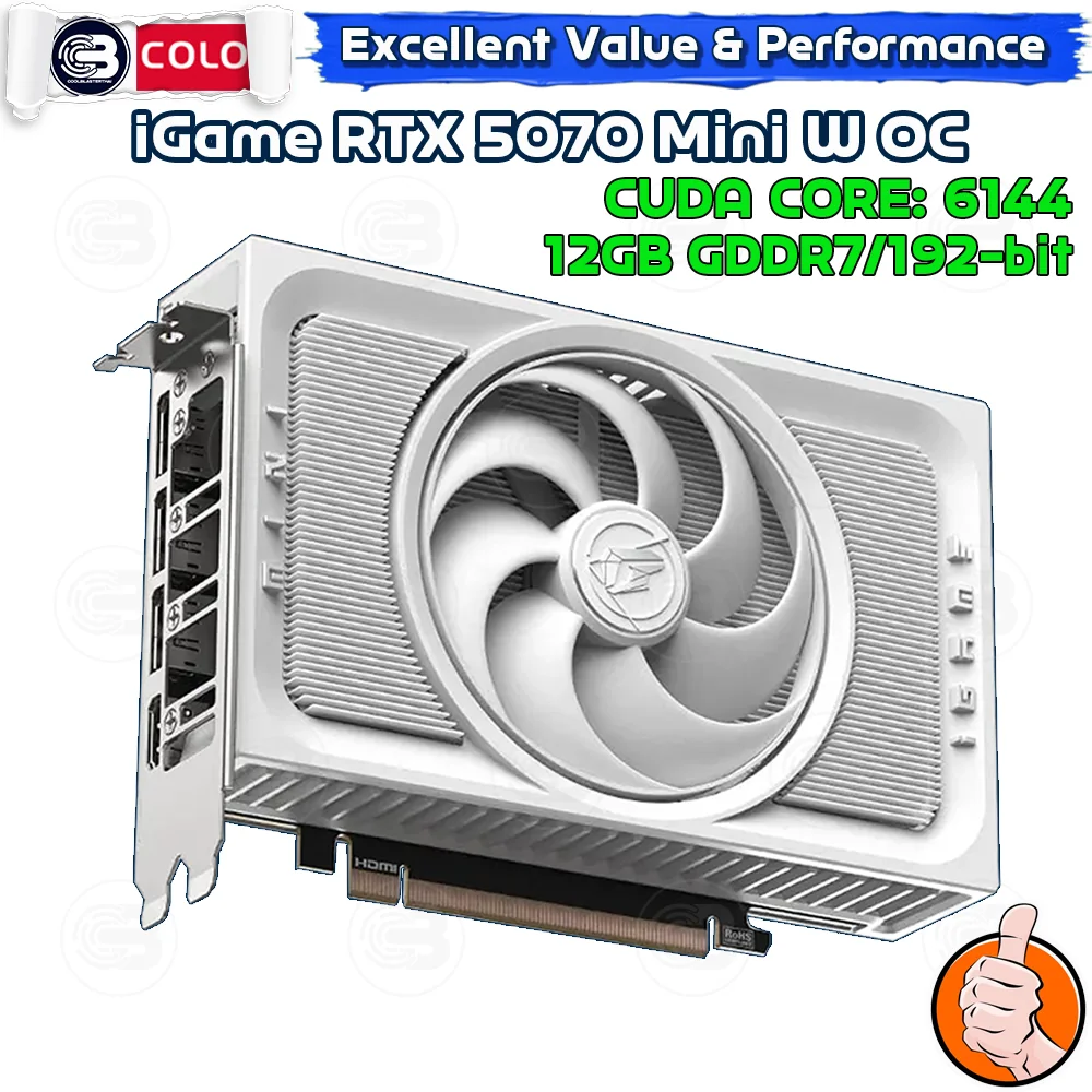 [CoolBlasterThai] COLORFUL iGame GeForce RTX 5070 Mini W OC 12GB-V (3Y)