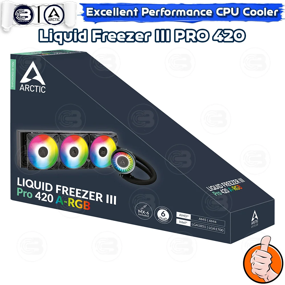 [CoolBlasterThai] ARCTIC LIQUID FREEZER III PRO 420 A-RGB Black (All-In-One CPU Water Cooler) (LGA1851/1700/AM5/AM4)