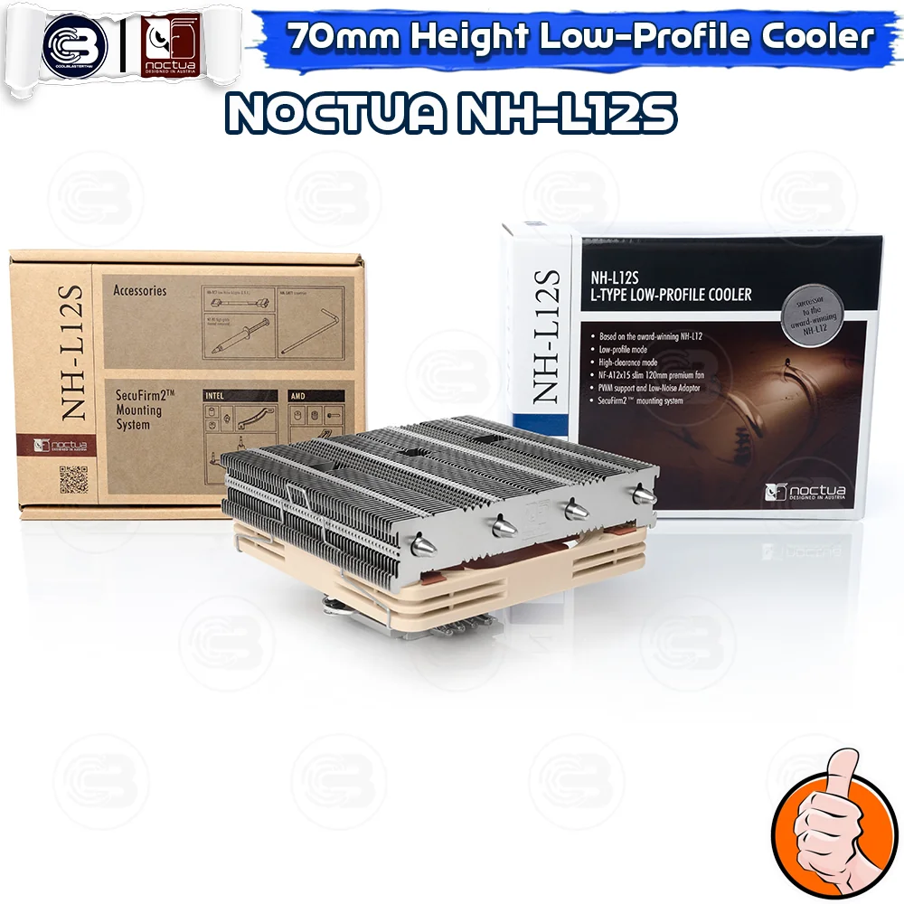 [CoolBlasterThai] NOCTUA NH-L12S 70mm Height Low-Profile CPU Cooler (AM5/LGA1851 Ready) ประกัน 6 ปี