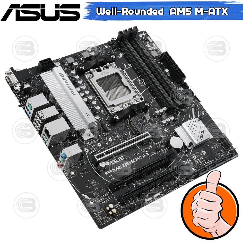 [CoolBlasterThai] ASUS MAINBOARD PRIME B650M-A II AMD SOCKET AM5 DDR5 MICRO-ATX ประกัน 3 ปี