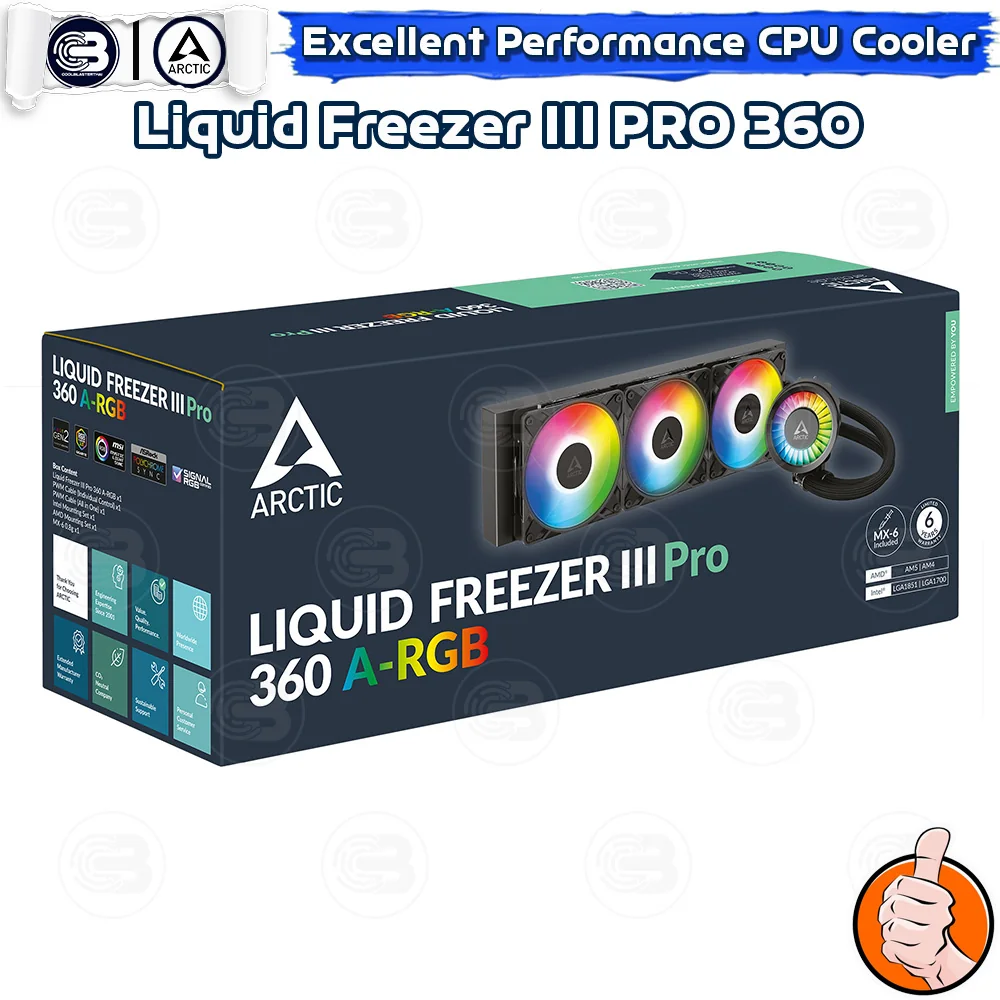 [CoolBlasterThai] ARCTIC LIQUID FREEZER III Pro 360 A-RGB All-In-One CPU Water Cooler (LGA1851/1700/AM5/AM4)