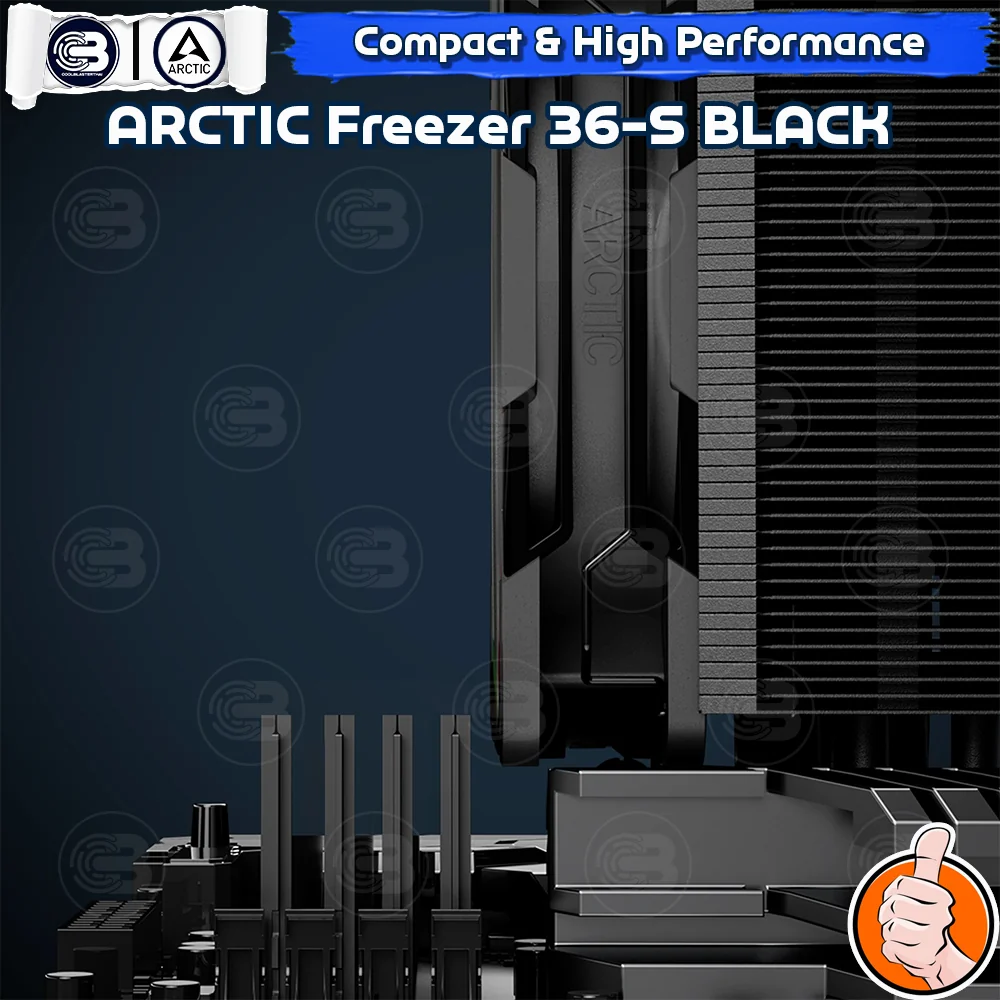 [CoolBlasterThai] ARCTIC FREEZER 36-S BLACK CPU Air Cooler (LGA1851/1700/AM5/AM4)