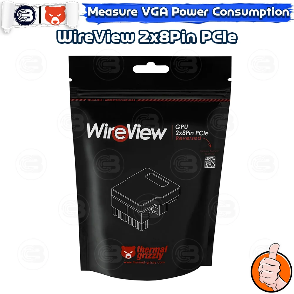 [CoolBlasterThai] THERMAL GRIZZLY WIREVIEW 2x8Pin PCIe Reversed GPU Power Consumption OLED Display (จอแสดงข้อมูลการใช้พลังงาน)