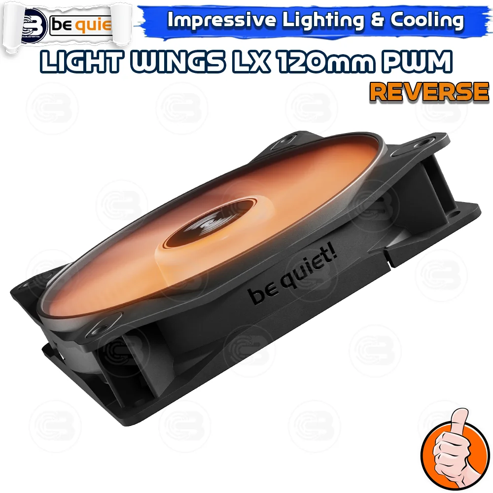 [CoolBlasterThai] Be Quiet Light Wings LX 120 PWM Reverse PC Fan Case (BL132) ประกัน 3 ปี