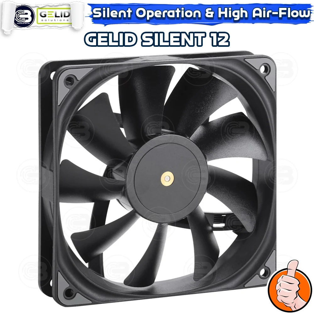 [CoolBlasterThai] GELID Silent 12 Black PC Fan Case size 120 mm. ประกัน 3 ปี (FN-SX12)