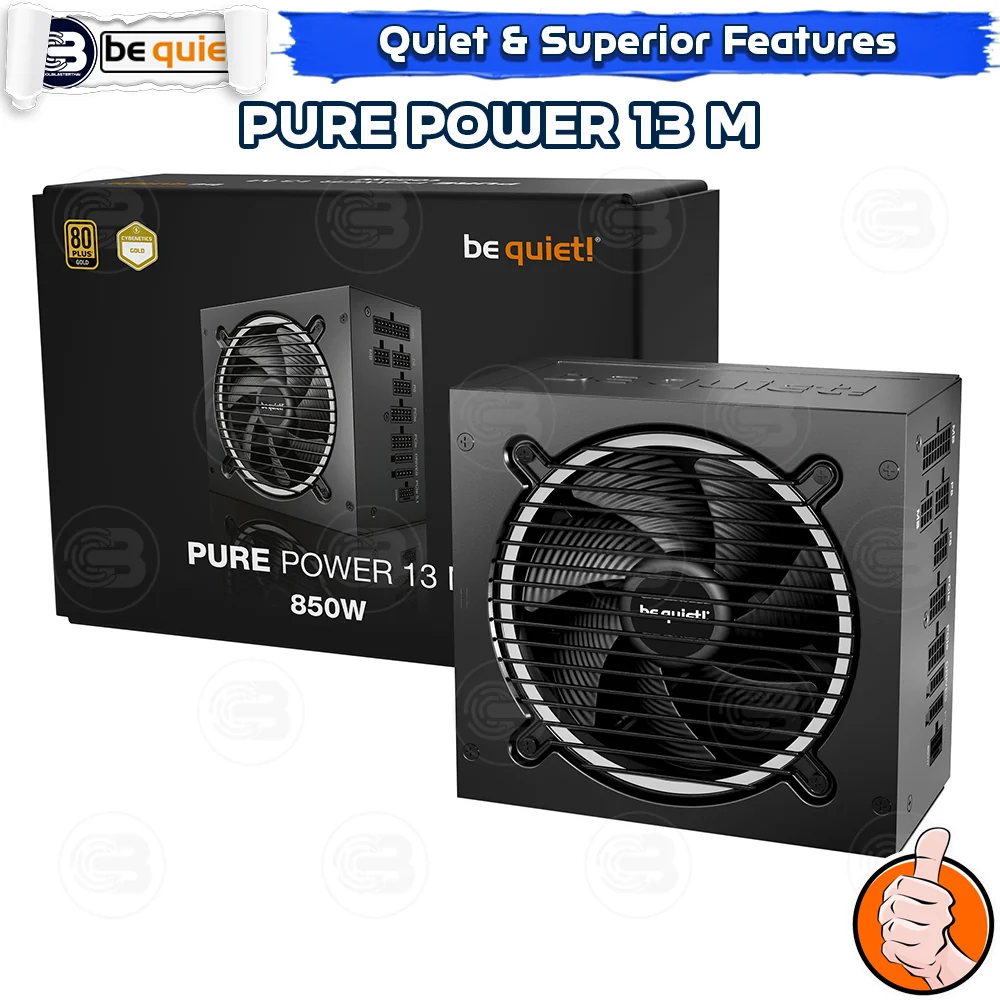 [CoolBlasterThai] Be Quiet PURE POWER 13 M 850W 80+GOLD (BP027EU) ประกัน 10 ปี