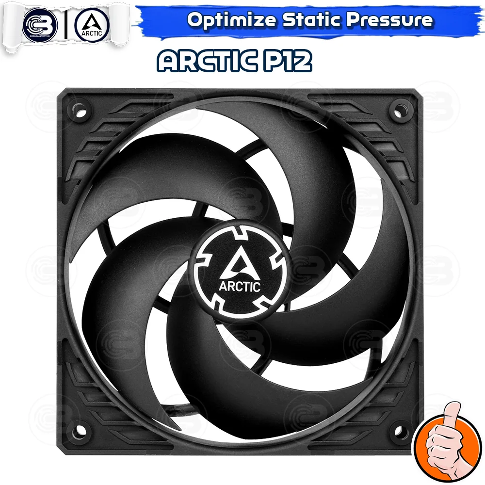 [CoolBlasterThai] ARCTIC P12 Black (size 120 mm.) PC Fan Case ประกัน 6 ปี