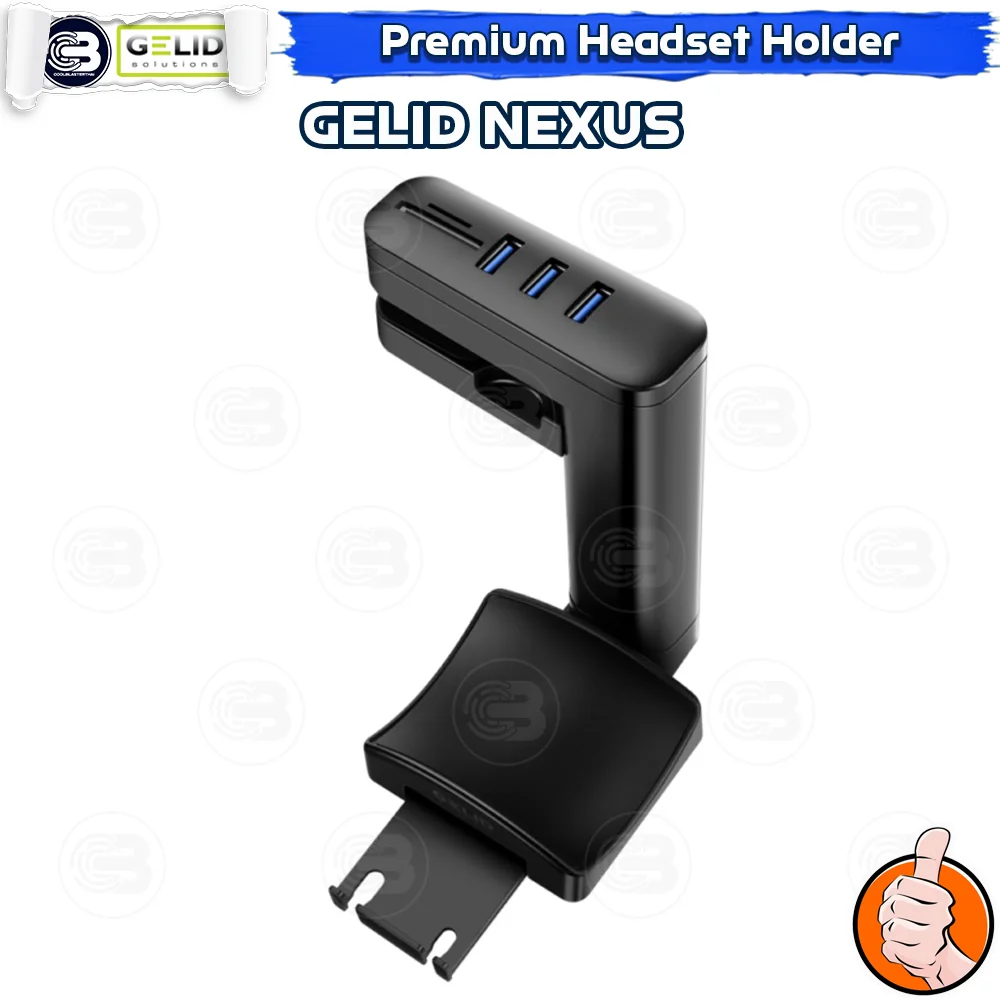 [CoolBlasterThai] GELID NEXUS PC Headset Holder With USB Hub and TF/SD
