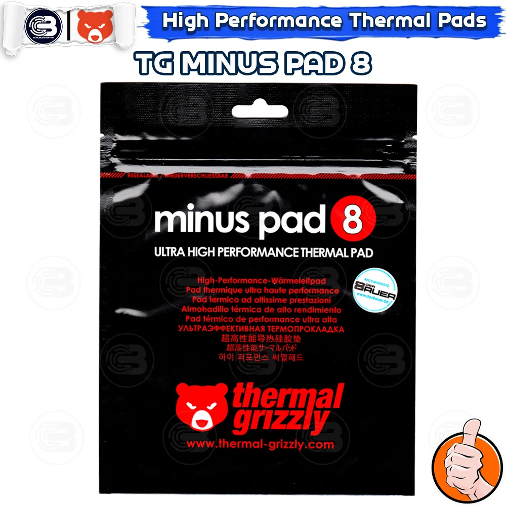 [CoolBlasterThai] THERMAL GRIZZLY MINUS PAD 8 Thermal Pad 100x100 /0.5 mm./8 W/mK
