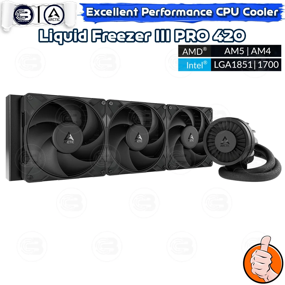 [CoolBlasterThai] ARCTIC Liquid Freezer III Pro 420 Black (All-In-One CPU Water Cooler) (LGA1851/1700/AM5/AM4)