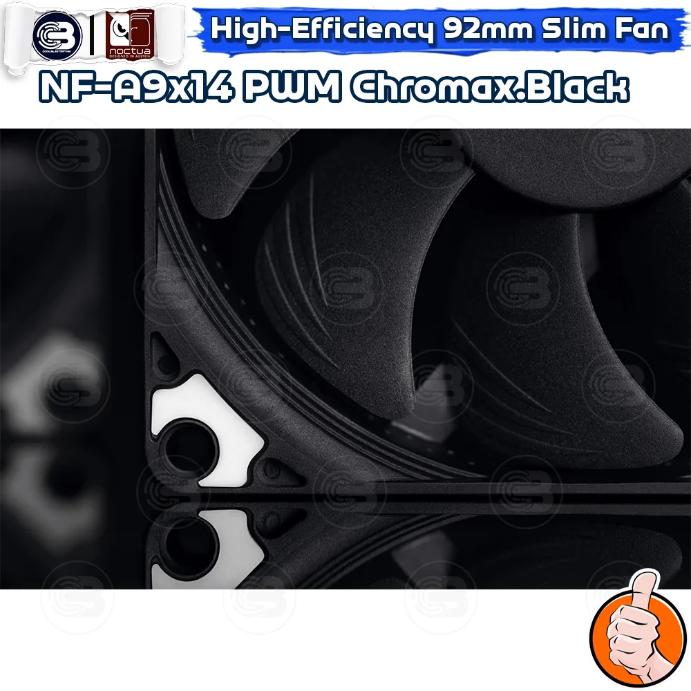 [CoolBlasterThai] NOCTUA NF-A9x14 HS-PWM chromax.black.swap PC Fan Case (size 92 mm.) ประกัน 6 ปี