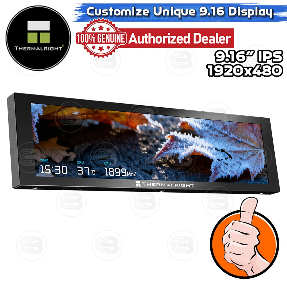 [CoolBlasterThai] Thermalright Trofeo Vision 9.16 IPS LCD 1920×480 BLACK ประกัน 1 ปี (จอแสดงผล)