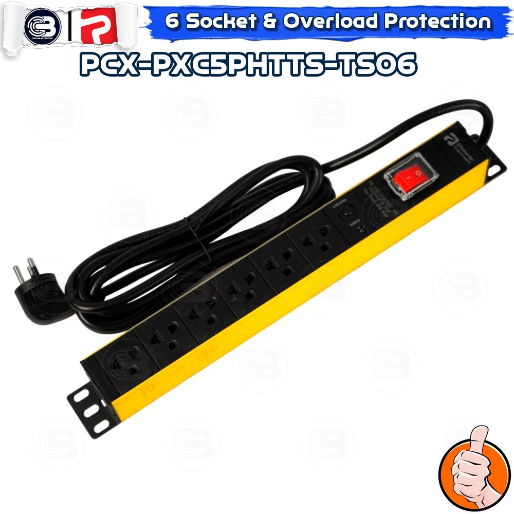 [CoolBlasterThai] PowerconneX Power plug Double Protection 6-WAY 3M (290+10CM) (PXC5PHTTS-TS06)