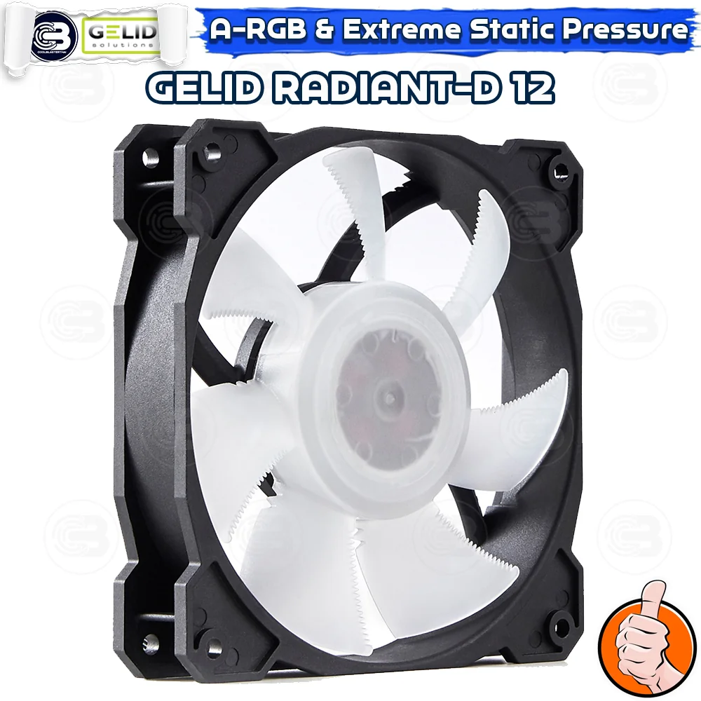 [CoolBlasterThai] GELID RADIANT-D 12CM (120mm) Extreme Performance A-RGB Fan Case