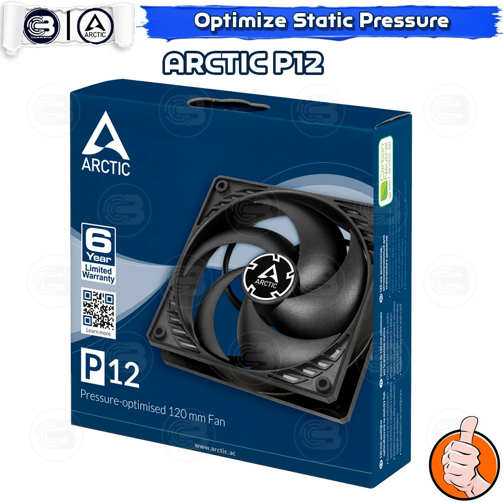 [CoolBlasterThai] ARCTIC P12 Black (size 120 mm.) PC Fan Case ประกัน 6 ปี