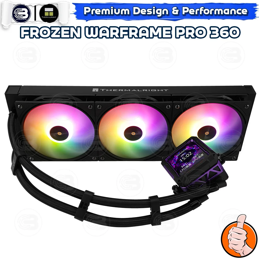 [CoolBlasterThai] THERMALRIGHT FROZEN WARFRAME PRO 360 ARGB BLACK AIO Liquid CPU Cooler (AM5/LGA1851 Ready) ประกัน 5 ปี