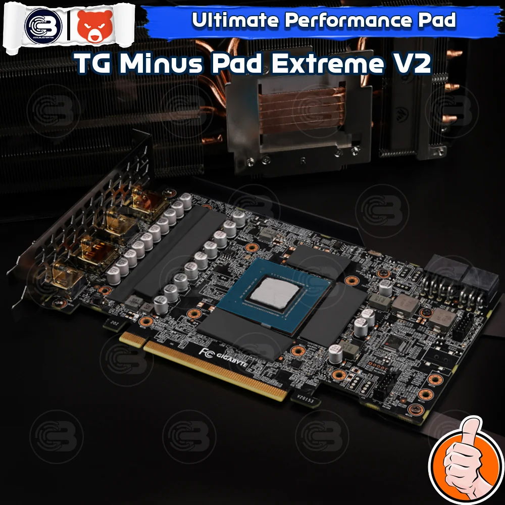 [CoolBlasterThai] THERMAL GRIZZLY MINUS PAD Extreme V2 Thermal Pad 2PCS-120x20x1.5 mm.