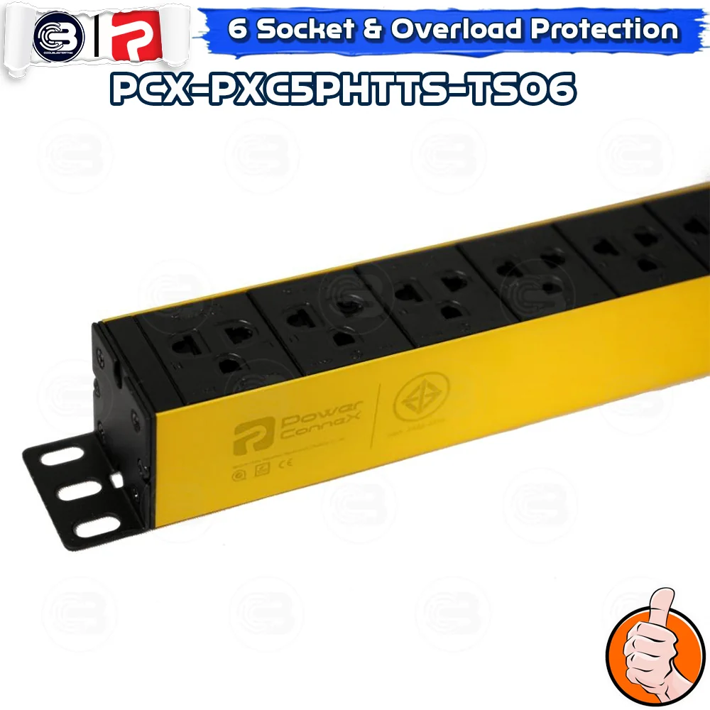 [CoolBlasterThai] PowerconneX Power plug Double Protection 6-WAY 3M (290+10CM) (PXC5PHTTS-TS06)