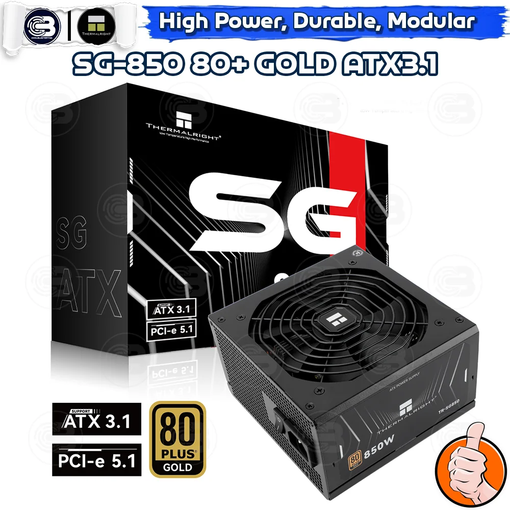 [CoolBlasterThai] Thermalright Power Supply 850W 80 Plus Gold Full Modular (SG850) ประกัน 5 ปี