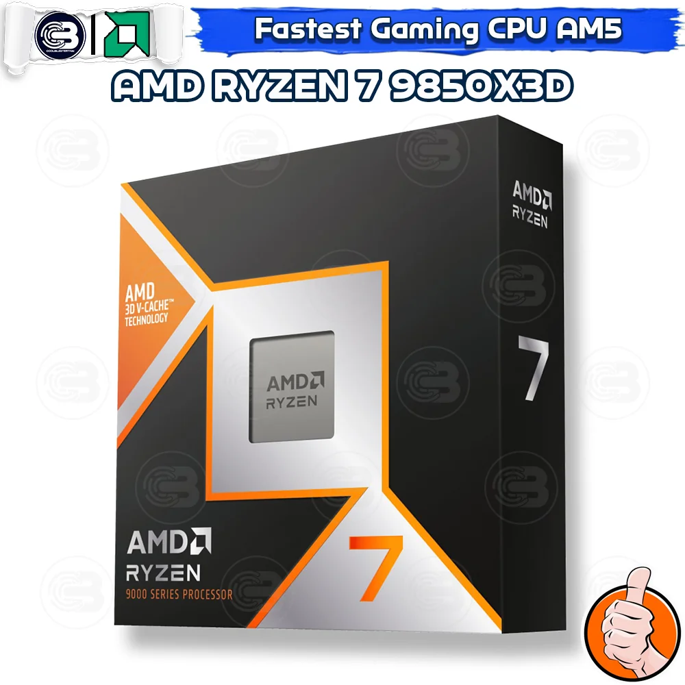 [CoolBlasterThai] CPU AMD RYZEN 7 9850X3D 8 CORE/16 THREAD (SOCKET AM5) WITHOUT COOLER