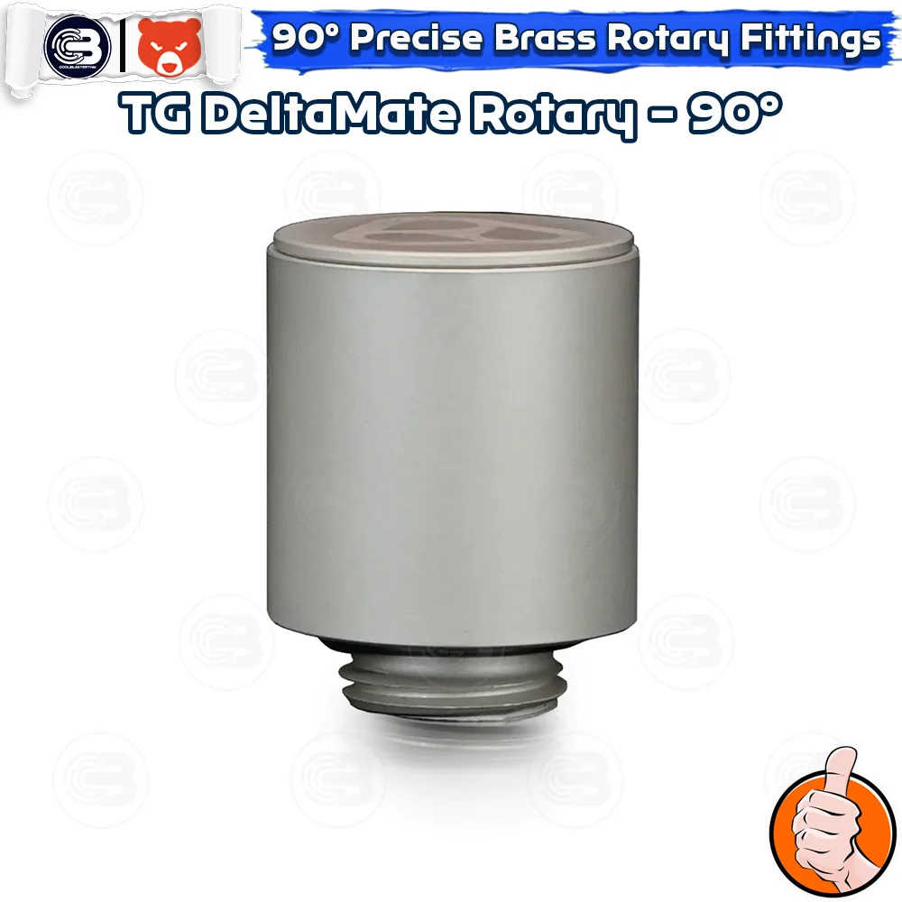 [CoolBlasterThai] THERMAL GRIZZLY DELTAMATE ROTARY 90° Fittings Matt Nickel Machined Brass