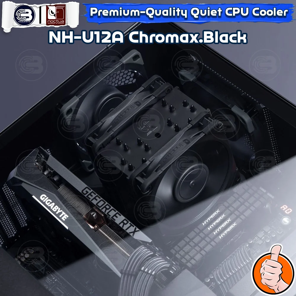 [CoolBlasterThai] NOCTUA NH-U12A CHROMAX.BLACK Heat Sink CPU Cooler (AM5/LGA1700 Ready) ประกัน 6 ปี