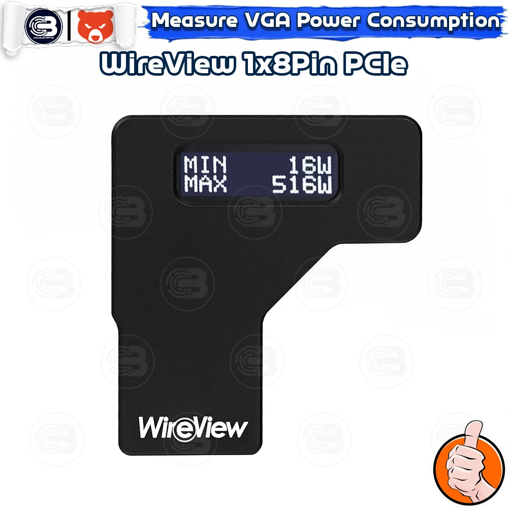 [CoolBlasterThai] THERMAL GRIZZLY WIREVIEW 1x8Pin PCIe Reversed GPU Power Consumption OLED Display (จอแสดงข้อมูลการใช้พลังงาน)