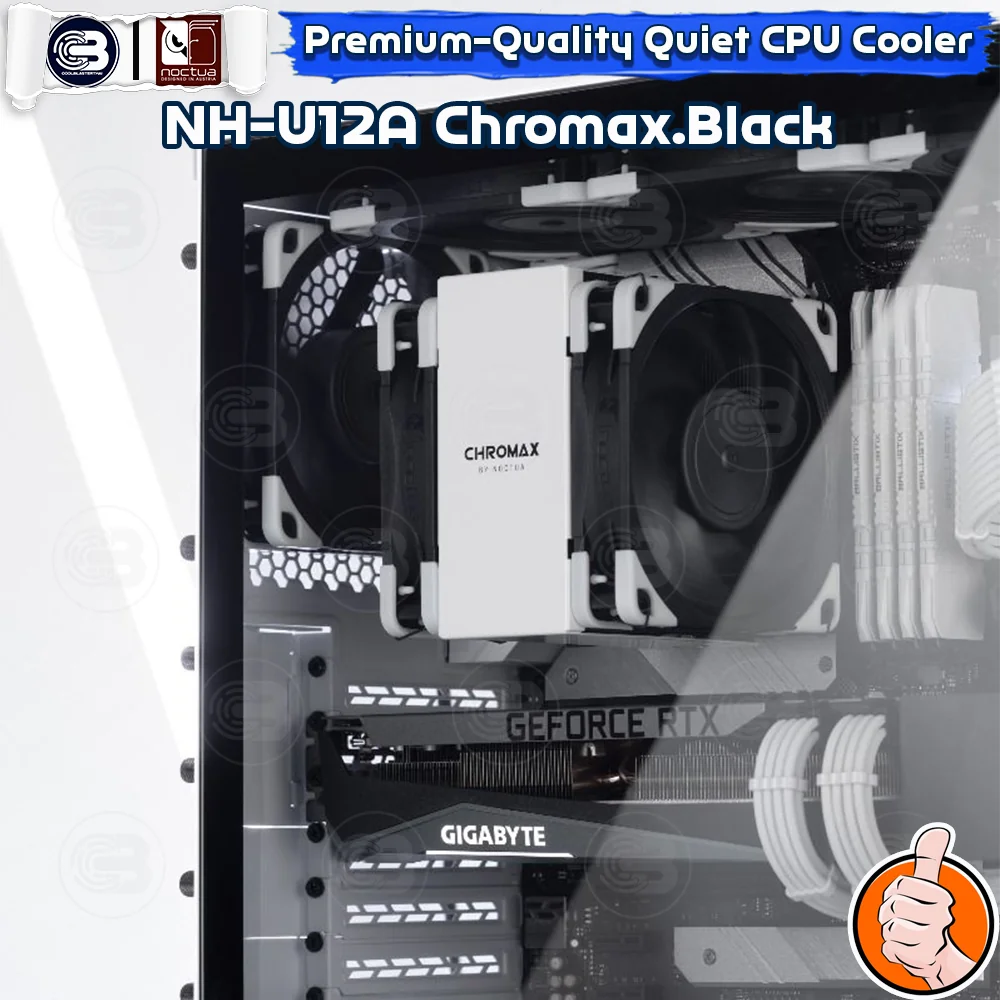 [CoolBlasterThai] NOCTUA NH-U12A CHROMAX.BLACK Heat Sink CPU Cooler (AM5/LGA1700 Ready) ประกัน 6 ปี