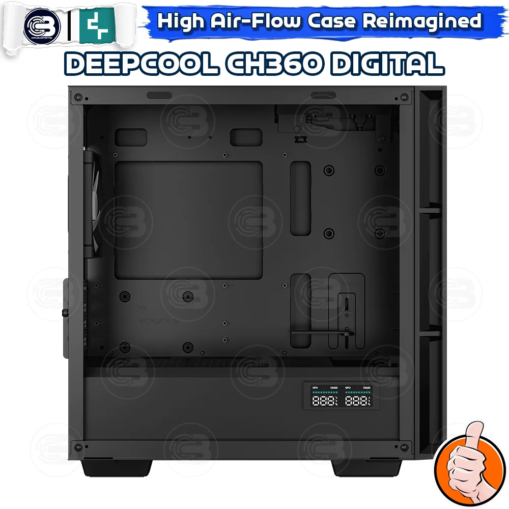 [CoolBlasterThai] DEEPCOOL CH360 Digital Micro-ATX High-Airflow PC Case ประกัน 1 ปี (เคสคอมพิวเตอร์)
