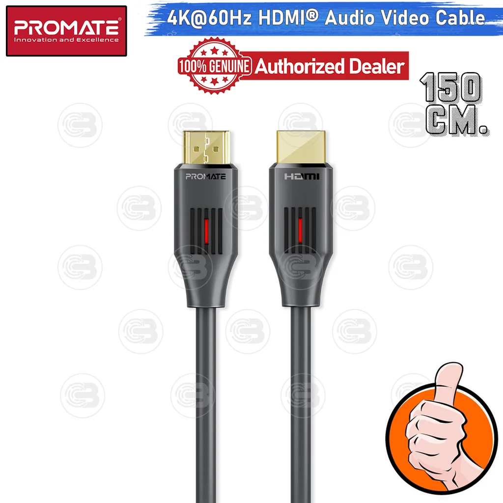 [CoolBlasterThai] PROMATE HDMI To HDMI 4K@60Hz 1.5M (PROLINK4K60-150) (2Y Warranty)