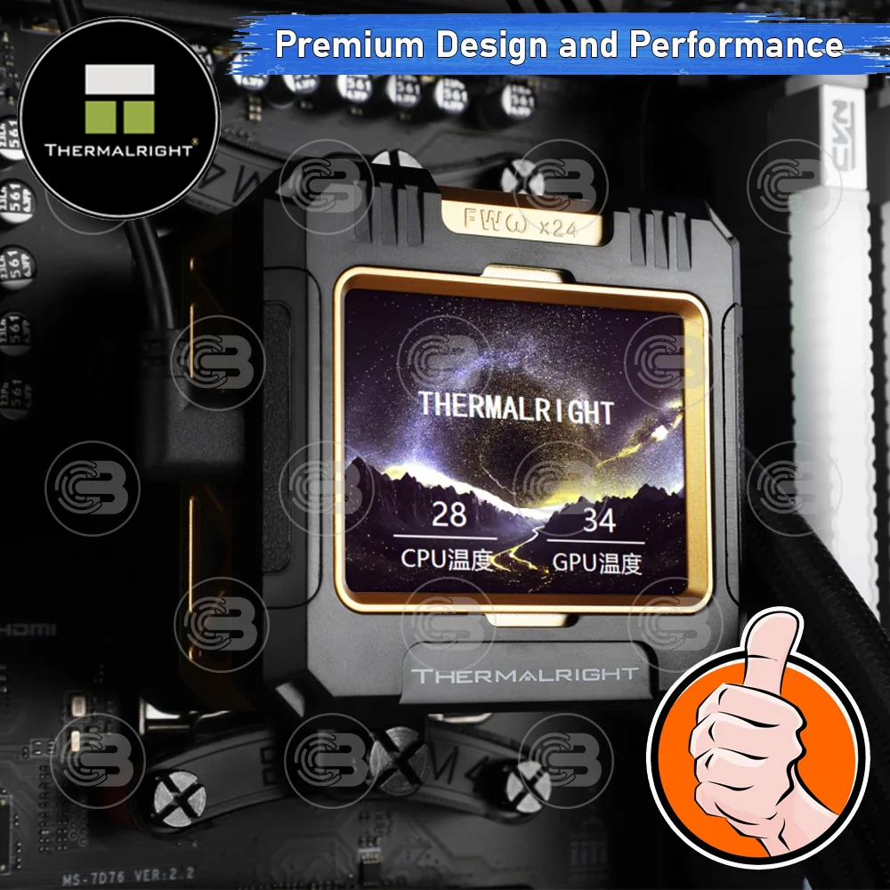 [CoolBlasterThai] Thermalright FROZEN WARFRAME 240 BLACK ARGB AIO Liquid CPU Cooler (AM5/LGA1851 Ready) ประกัน 5 ปี