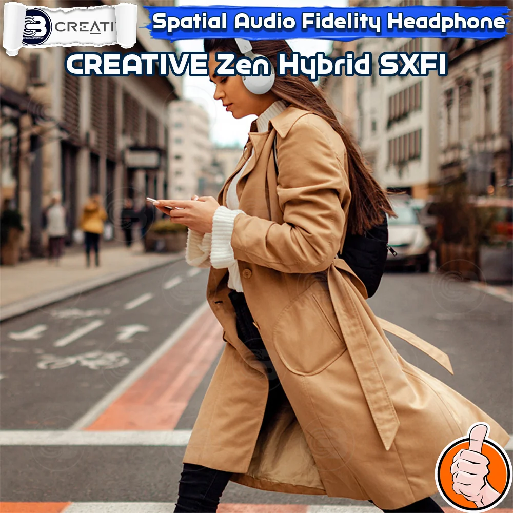 [CoolBlasterThai] CREATIVE Zen Hybrid SXFI Over-ear Headphones (Light Gray)