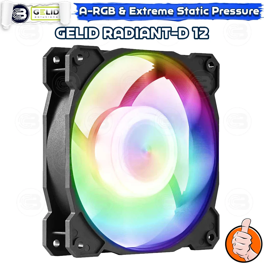 [CoolBlasterThai] GELID RADIANT-D 12CM (120mm) Extreme Performance A-RGB Fan Case