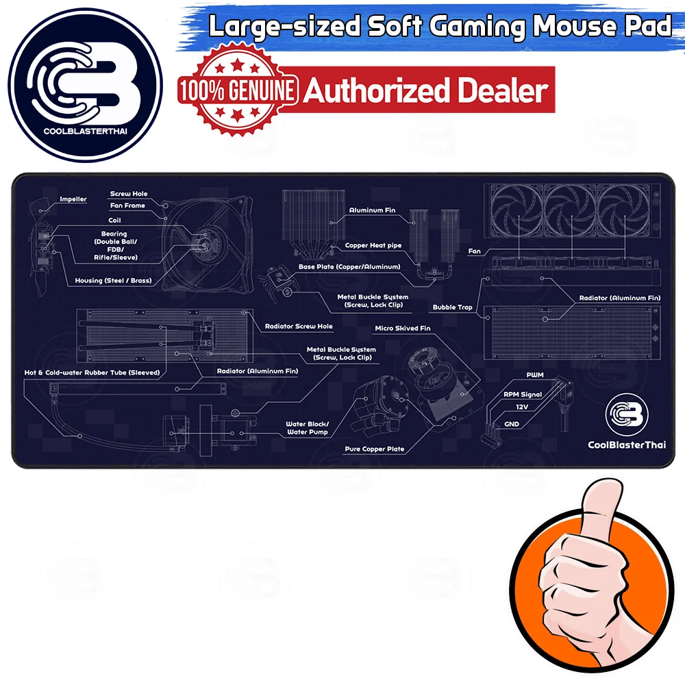 [CoolBlasterThai] Gaming Mouse Pad Extended Edition V1 (900x400mm) (For Retail) (แผ่นรองเมาส์)