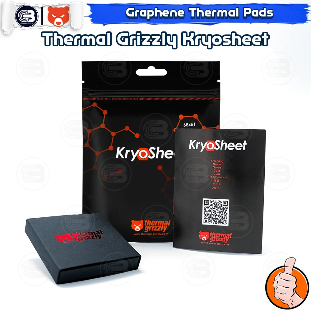 [CoolBlasterThai] THERMAL GRIZZLY KRYOSHEET Graphene Thermal Pad 68x51x0.2 mm. (Threadripper/Epyc/Xeon)