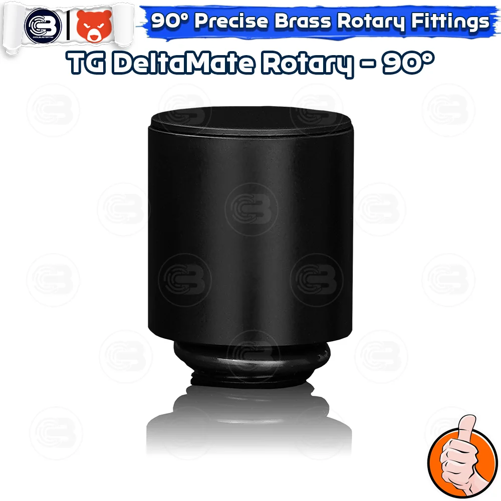 [CoolBlasterThai] THERMAL GRIZZLY DELTAMATE ROTARY 90° Fittings Black Machined Brass
