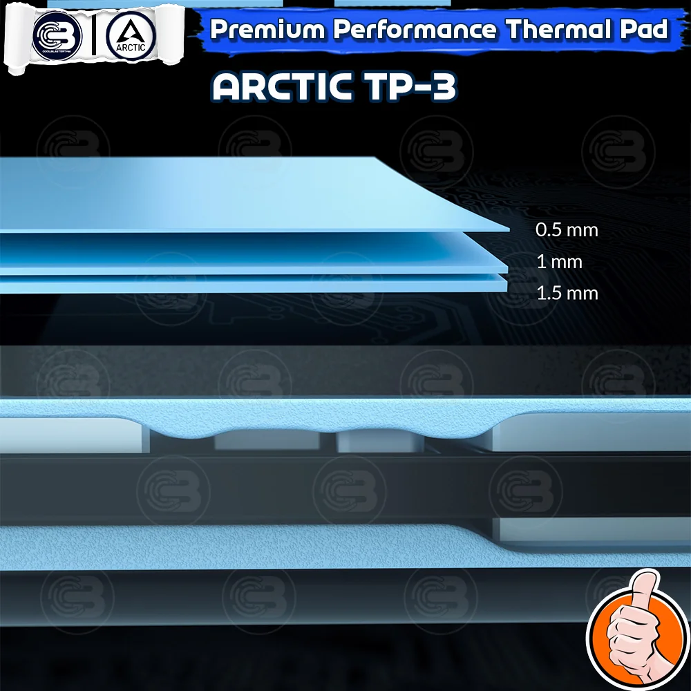 [CoolBlasterThai] ARCTIC TP-3 Premium Performance Thermal Pad 120x20x1.0 mm.(4 PCS) (ซิลิโคนนำความร้อน)