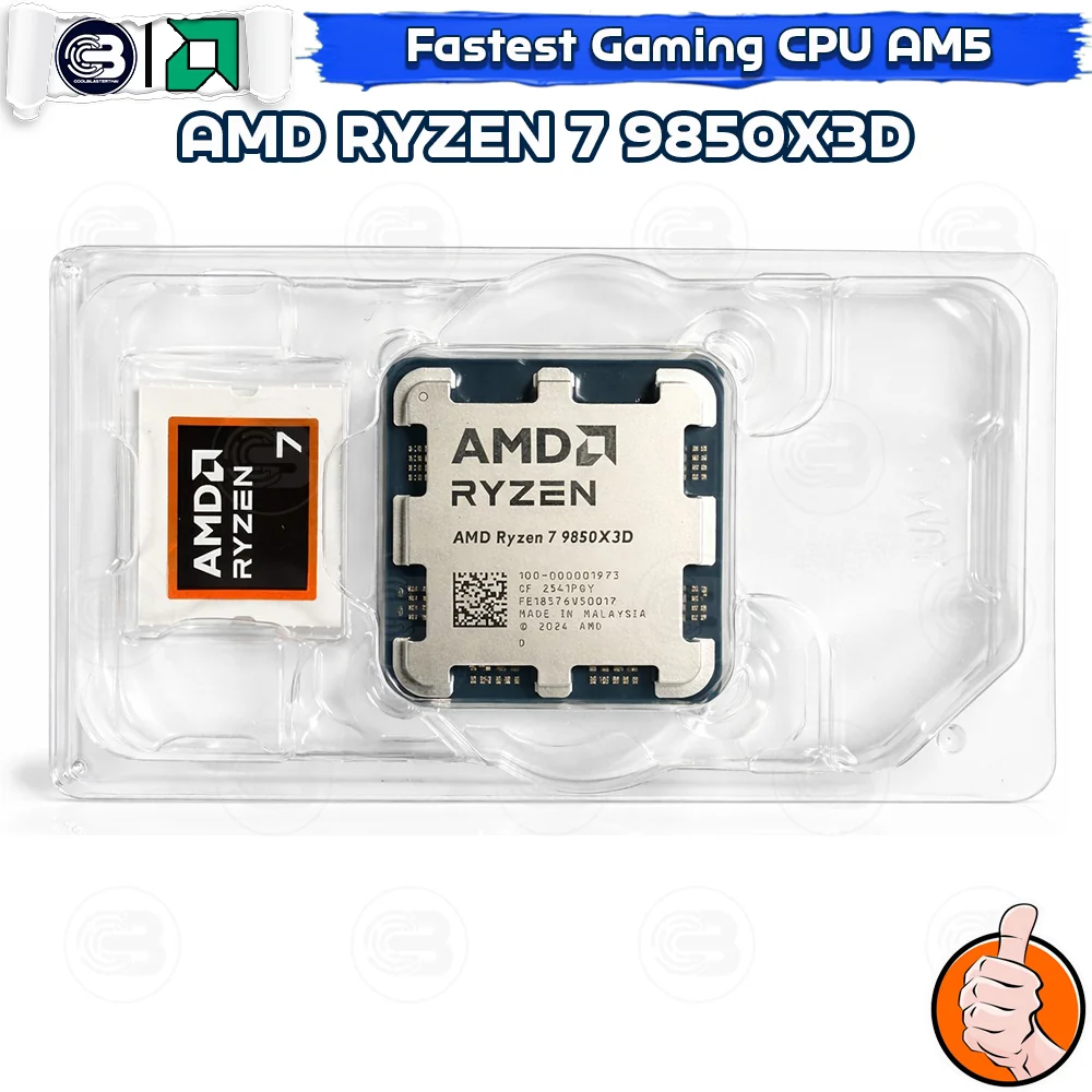 [CoolBlasterThai] CPU AMD RYZEN 7 9850X3D 8 CORE/16 THREAD (SOCKET AM5) WITHOUT COOLER