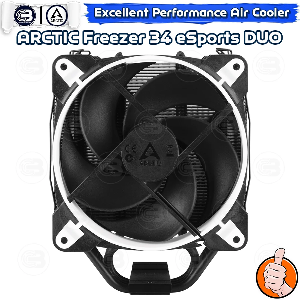 [CoolBlasterThai] ARCTIC FREEZER 34 eSports DUO (WHITE) Tower CPU Cooler (LGA1851/AM5 Ready)