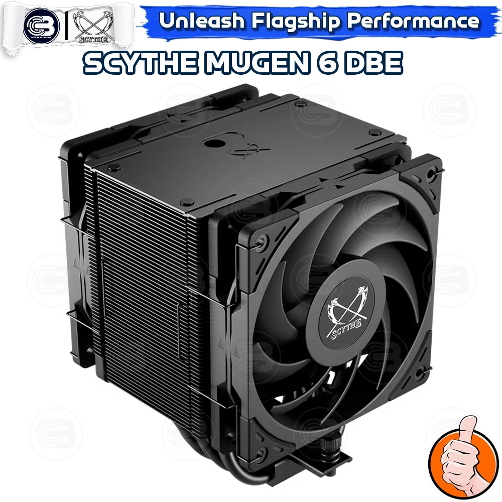 [CoolBlasterThai] SCYTHE MUGEN 6 DBE (Dual Fan Black Edition) CPU Cooler Single Tower 6 Heatpipes (AM5/LGA1851 Ready)