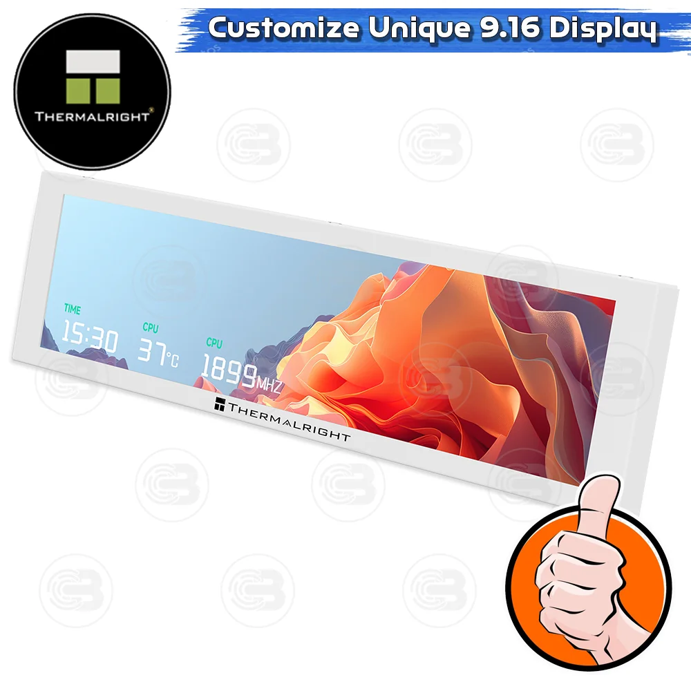 [CoolBlasterThai] Thermalright Trofeo Vision 9.16 IPS LCD 1920×480 WHITE ประกัน 1 ปี (จอแสดงผล)