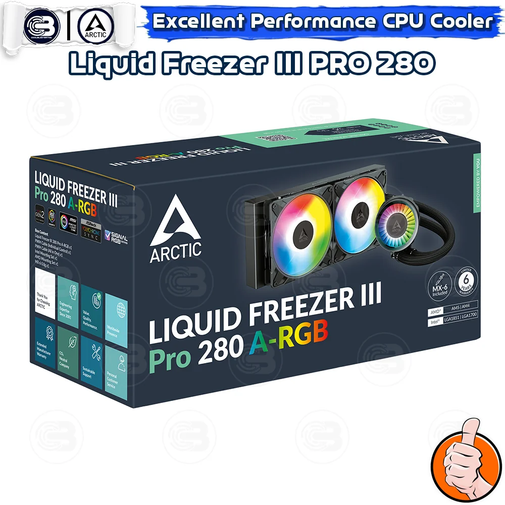 [CoolBlasterThai] ARCTIC Liquid Freezer III PRO 280 A-RGB Black (All-In-One CPU Water Cooler) (LGA1851/1700/AM5/AM4)