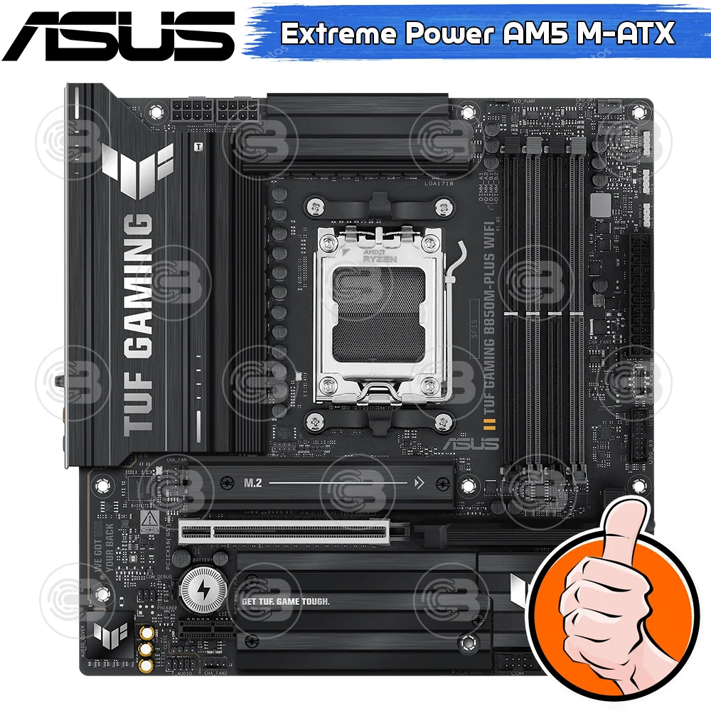 [CoolBlasterThai] ASUS MAINBOARD TUF GAMING B850M-PLUS WIFI AMD SOCKET AM5 DDR5 M-ATX ประกัน 3 ปี