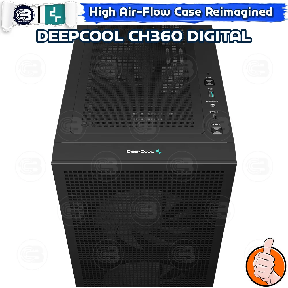 [CoolBlasterThai] DEEPCOOL CH360 Digital Micro-ATX High-Airflow PC Case ประกัน 1 ปี (เคสคอมพิวเตอร์)